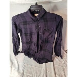 Mens Altar'd State Flannel Black Size Small